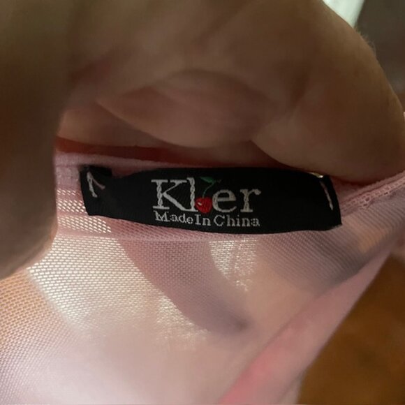 Pink Babydoll Sheer Mesh/Lace Front Closure Chemise Fairy  MEDIUM - Picture 2 of 7